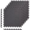 Image 1 : Amazon Basics Foam Interlocking Exercise Gym Floor Mat Tiles - Pack of 6, 24.7 x 24.7 x .5 Inches, B
