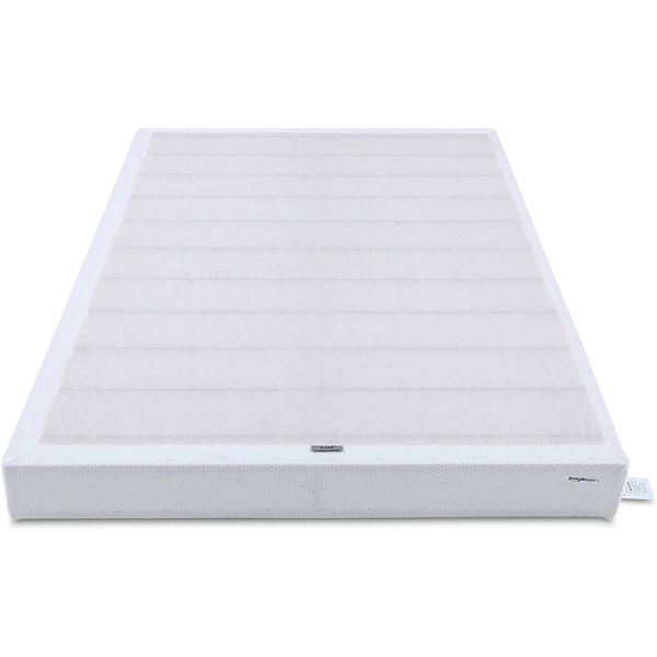Amazon Basics Smart Box Spring Bed Base, 7-Inch Mattress Foundation - Twin Size, Tool-Free Easy Asse