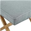 Image 6 : Amazon Brand Rivet Mid-Century Modern X Stool Ottoman Chair, 20" W, Gray - B08LQYSW4S - Retail USD $