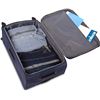 Image 5 : Amazon Basics Softside Spinner Set 21inx25inx29in, Navy Blue- B0711KX7HQ  - Retail USD $350/pc.  Pro
