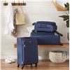 Image 6 : Amazon Basics Softside Spinner Set 21inx25inx29in, Navy Blue- B0711KX7HQ  - Retail USD $350/pc.  Pro