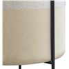 Image 5 : Amazon Brand ï¿½€“ Rivet Mid-Century Ceramic Planter with Stand, 18.9"H, White - B