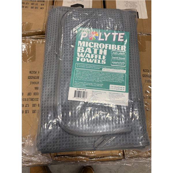 Polyte Microfiber bath waffle towels (6pack) - Approx. $44/pack. Total 192 packs in lot - approx. lo