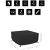 Image 4 : Amazon Basics Outdoor Square Patio Fire Pit or Table Cover, 44 Inch, Black - B071DNM4NK - Retail USD