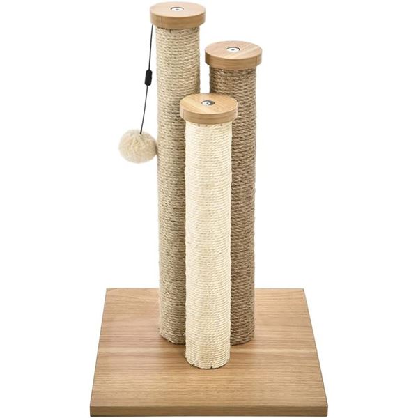 Amazon Basics Cat Scratching Post-Triple Scratching Post - Beige - B07FW5JPSK - Retail USD $42/pc. T