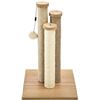 Image 1 : Amazon Basics Cat Scratching Post-Triple Scratching Post - Beige - B07FW5JPSK - Retail USD $42/pc. T