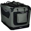 Image 2 : Amazon Basics Premium Folding Portable Soft Pet Crate - 36in, Grey - B07GPKK1RR - Retail USD $84/pc.