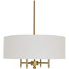 Image 1 : Stone & Beam Classic Ceiling Pendant Chandelier Fixture With White Drum Shade- 20 x 20 x 42 Inches, 