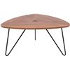 Image 1 : Adwin Triangle Coffee Table with Black Metal Legs, Walnut - B07GF7CSLF - Retail USD $130/pc, therefo