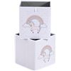 Image 2 : Amazon Basics - Foldable Fabric Storage Bins for Kids, 6-Pack, Unicorn, 13 x 15 x 13 inches - B09KHC