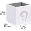 Image 3 : Amazon Basics - Foldable Fabric Storage Bins for Kids, 6-Pack, Unicorn, 13 x 15 x 13 inches - B09KHC