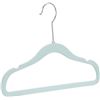 Image 2 : Amazon Basics Kids Velvet Non-Slip Clothes Hangers, 50-Pack, Mint Green - B07Y8QTSTK - Retail USD $2