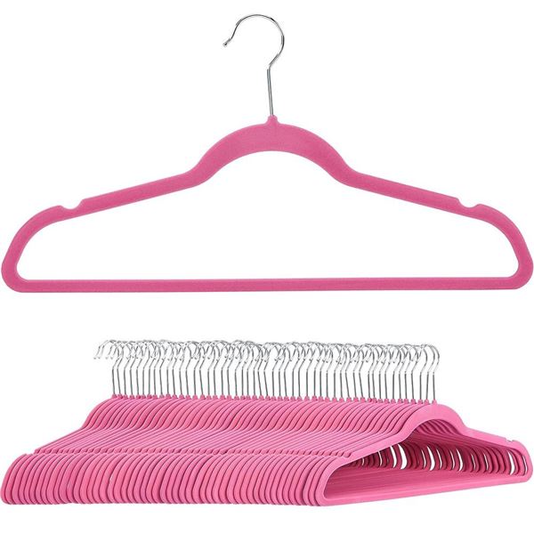 Amazon Basics Velvet Suit Hangers, 30-Pack, Pink - B07Y8QQ9JT - Retail USD $25/pack. Total lot retai