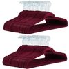 Image 1 : Amazon Basics Velvet Hangers Burgundy/Silver 100 pack - B09GS23YYX - Retail USD $55/pack. Total lot 