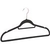 Image 3 : Amazon Basics Velvet Suit Hangers with Horizontal Bar - 50-Pack, Rose Gold Hooks - B07Y8QLMZW - Reta