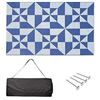 Image 1 : Amazon Basics Outdoor Mat - For RV, Camping, Patio - Carry Bag and Rug Stakes Included, Weather Resi