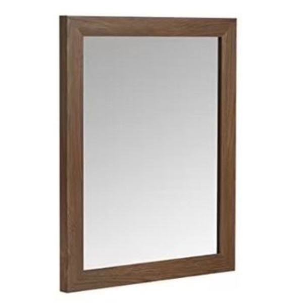 Amazon Basics Rectangular Wall Mirror 41 x 51 CM - Standard Trim, Walnut - B07RQMRXQW - Retail USD $