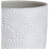 Image 4 : Amazon Brand Stone & Beam Medium Fan-Embossed Planter, 6"H, Cloud Dancer White - B083YFL9K1 - Retail