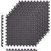 Image 2 : Amazon Basics Foam Interlocking Exercise Gym Floor Mat Tiles - Pack of 6, 24.7 x 24.7 x .5 Inches, B