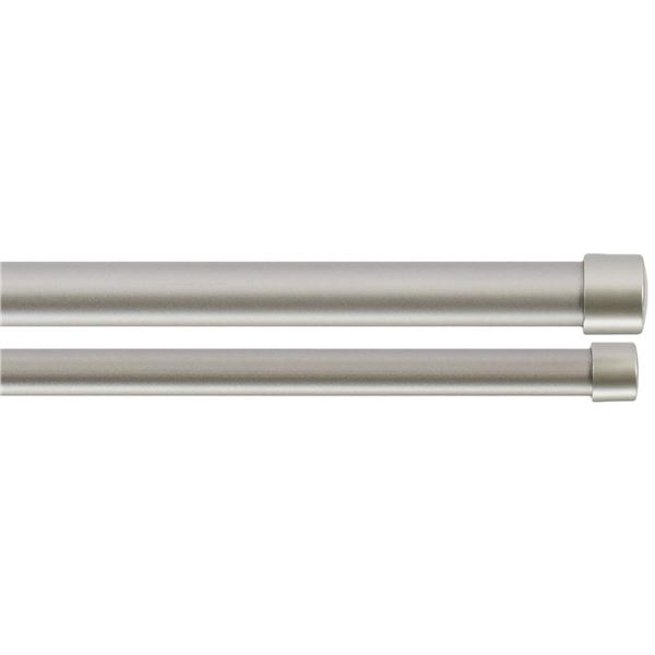 Amazon Basics 1" Double Curtain Rod - 36 - 72", Nickel - B07L3W2WQN - Retail USD $30/pc. Total lot r