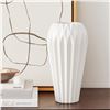 Image 2 : Amazon Brand ï¿½€“ Rivet Modern Angled Stoneware Home Decor Flower Vase - 12 Inch,