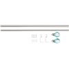 Image 3 : Amazon Basics Decorative 5/8in Curtain Rod with Faceted Ball Finials - 28-48in, Turquoise Blue - B07