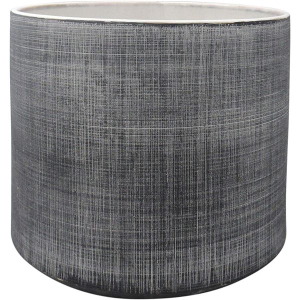 Rivet Rustic Textured Stoneware Indoor Planter Pot, 8.7" H, Dark Grey - B07QC6VKWB - Retail USD $35/