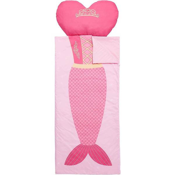 Amazon Basics Kids Ultra-Soft Light-Weight Indoor Slumber Sleeping Bag  - Mermaid - B08F8GD8R6 - Ret