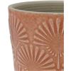 Image 3 : Amazon Brand ï¿½€“ Stone & Beam Cylindrical Small Fan-Embossed Planter, 4.3"H, Ara