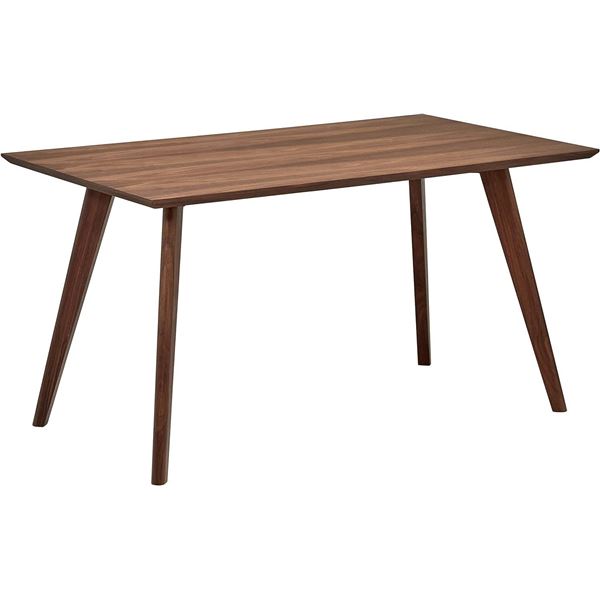 Amazon Brand - Rivet Minimalist Dining Table, Seats 2-4, 135 x 80 x 72cm, Walnut Table Top with Vene