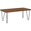 Image 1 : Amazon Brand - Rivet Hairpin Industrial Dining Table, Seats 4-6, 180 x 90 x 75cm, MDF with Walnut Ve