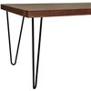 Image 4 : Amazon Brand - Rivet Hairpin Industrial Dining Table, Seats 4-6, 180 x 90 x 75cm, MDF with Walnut Ve