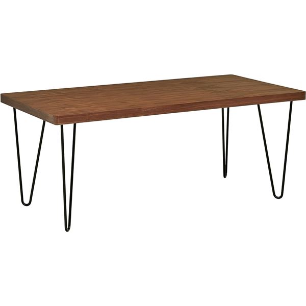 Amazon Brand - Rivet Minimalist Dining Table, Seats 2-4, 135 x 80 x 72cm, Walnut Table Top with Vene