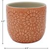 Image 3 : Amazon Brand ï¿½€“ Stone & Beam Cylindrical Small Floral-Embossed Planter, 4.3"H, 