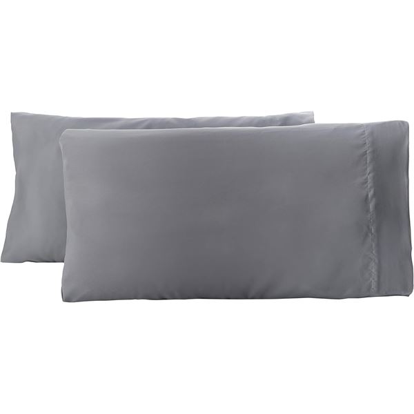 Amazon Basics Microfiber Cushion Cover 50 x 80 cm Pack of 2 Dark Grey - B01IVVEGXG - Retail USD $10/