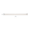 Image 2 : Amazon Basics Tension Curtain Rod, Adjustable 36-62" Width - Nickel, Bell Finial