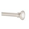Image 3 : Amazon Basics Tension Curtain Rod, Adjustable 36-62" Width - Nickel, Bell Finial
