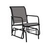 Image 1 : Amazon Basics Outdoor Patio Textilene Glider Chair - Black, 29.1"D x 22.44"W x 34.6"H