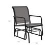Image 2 : Amazon Basics Outdoor Patio Textilene Glider Chair - Black, 29.1"D x 22.44"W x 34.6"H