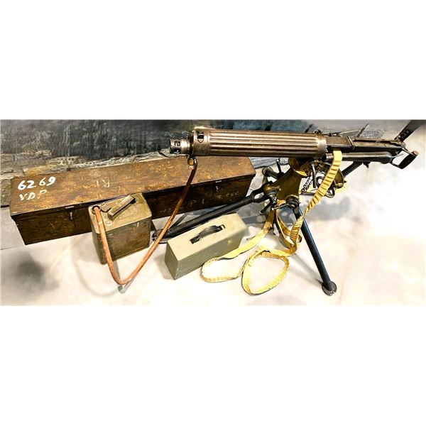 Vickers Machine Gun WW1 Issue c/w Tripod Case Rounds PLUS - Deactivated