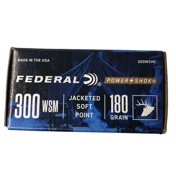 300 WSM JSP Federal - 180 Gr - 20 Rds NIB