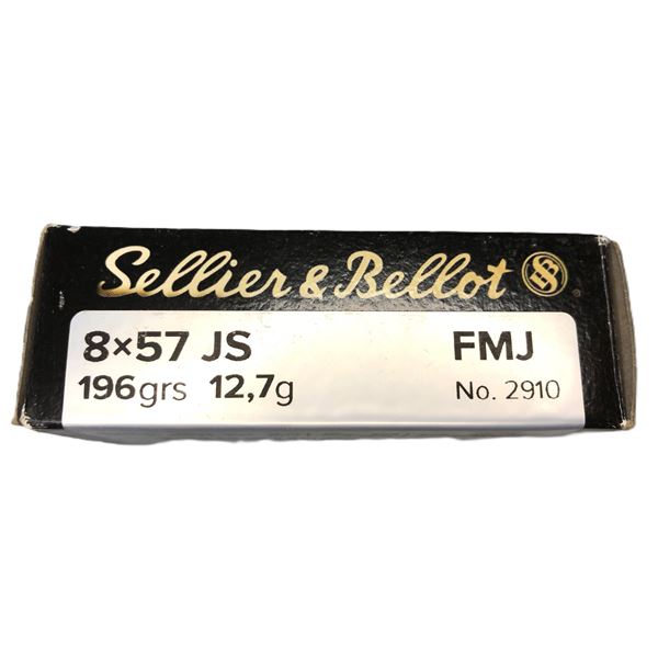 8x57 JS FMJ - S&B 196 Grain - 14 Rds - 6 Brass