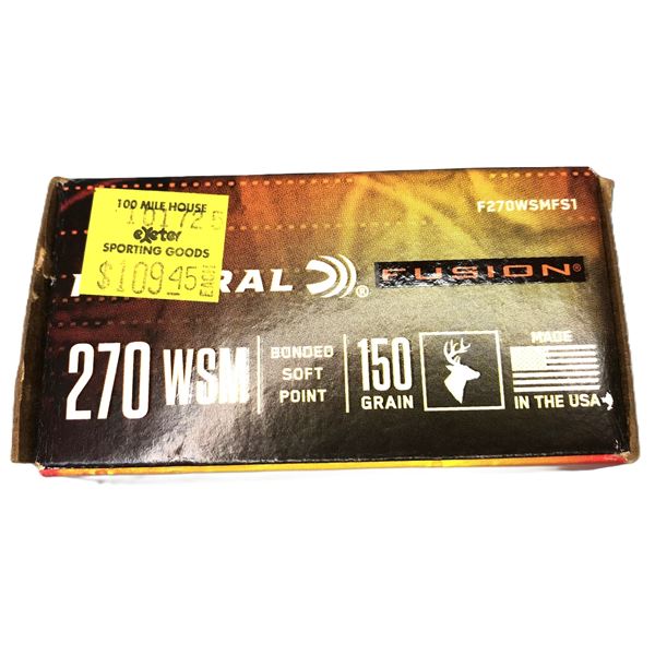 270 WSM BSP - Federal - 150 Grain - 20 Roiunds NIB