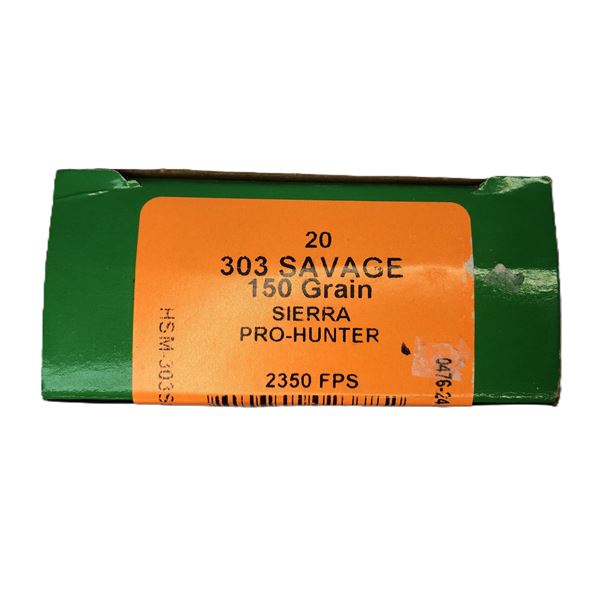 303 Savage - Sierra Pro Hunter - 150 Gr - 20 Rds NIB
