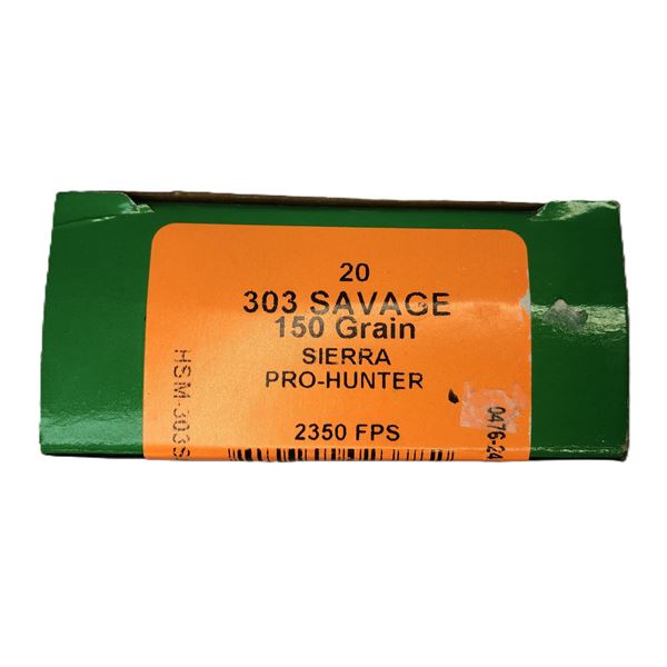 303 Savage - Sierra Pro Hunter - 150 Gr - 20 Rds NIB