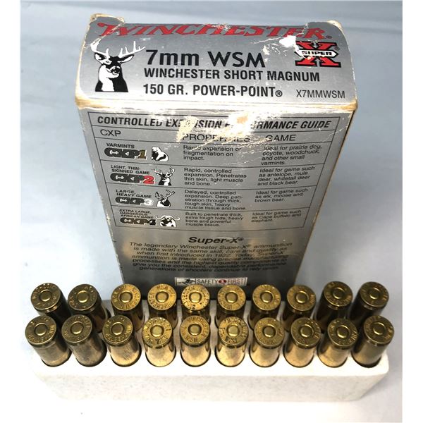 7MM WSM Winchester - 150 Gr - 20 Rds