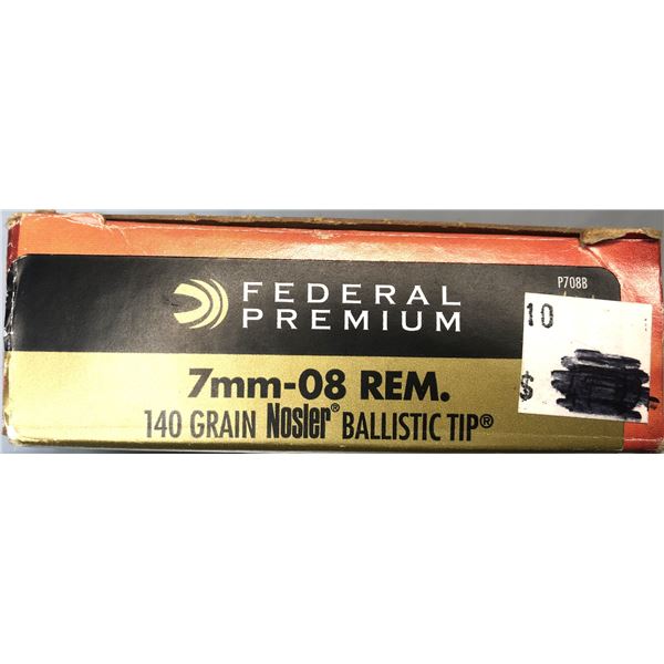 7MM-08 REM - Federal 150 Gr. Nosler - 17 Rds