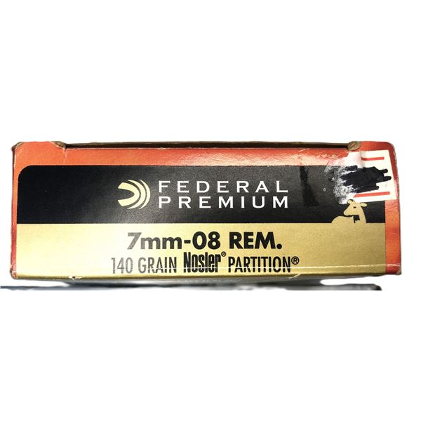 7MM-08 REM - Federal 150 Gr. Nosler - 20 Rds NIB