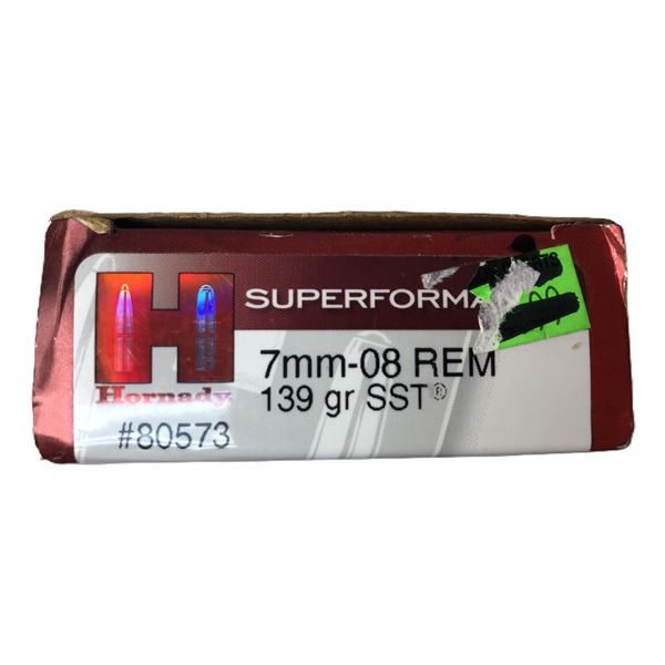 7MM-08 REM - Hornady 139 Gr - 20 Rds NIB