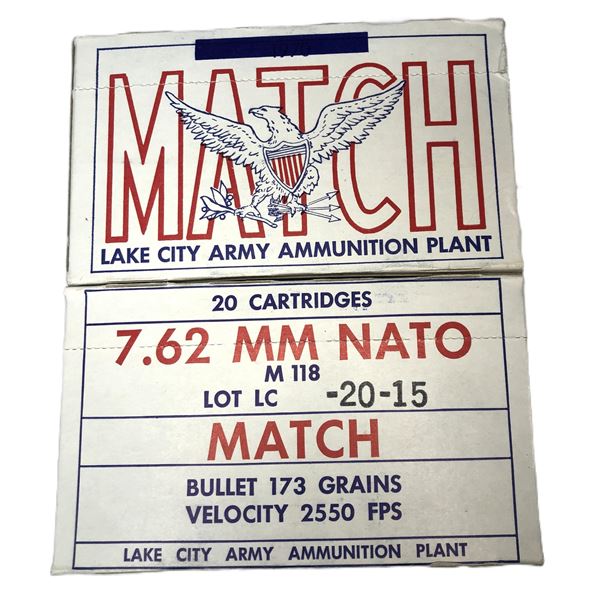 7.62 MM NATO Lake City - 40 Rds NIB Match